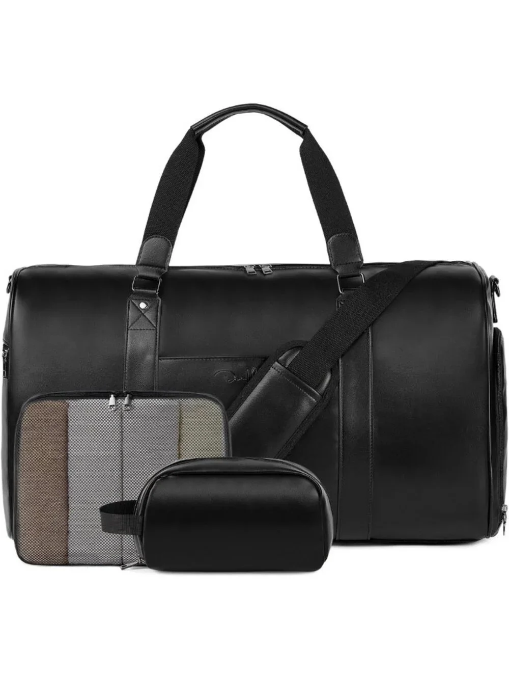 Versatile 3-in-1 Leather Duffle Bag for Travel, Gym, Weekend & Hospital Use